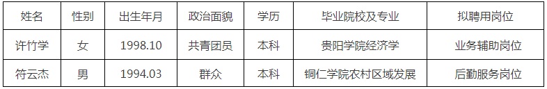 2023铜仁市人民政府驻北京联络处城镇公益性岗位人员公示